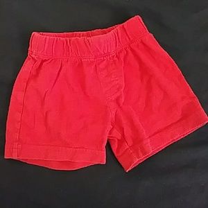 All red baby boy's shorts